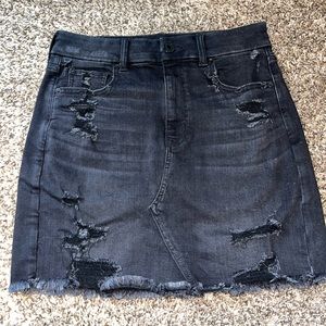 American Eagle Black Denim Skirt